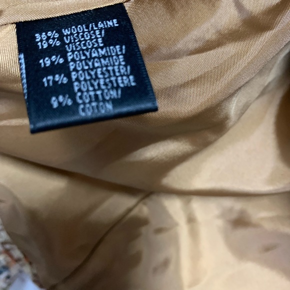 Lafayette 148 Gold Autumn Tweed Blazer Size 10 - Picture 3 of 5